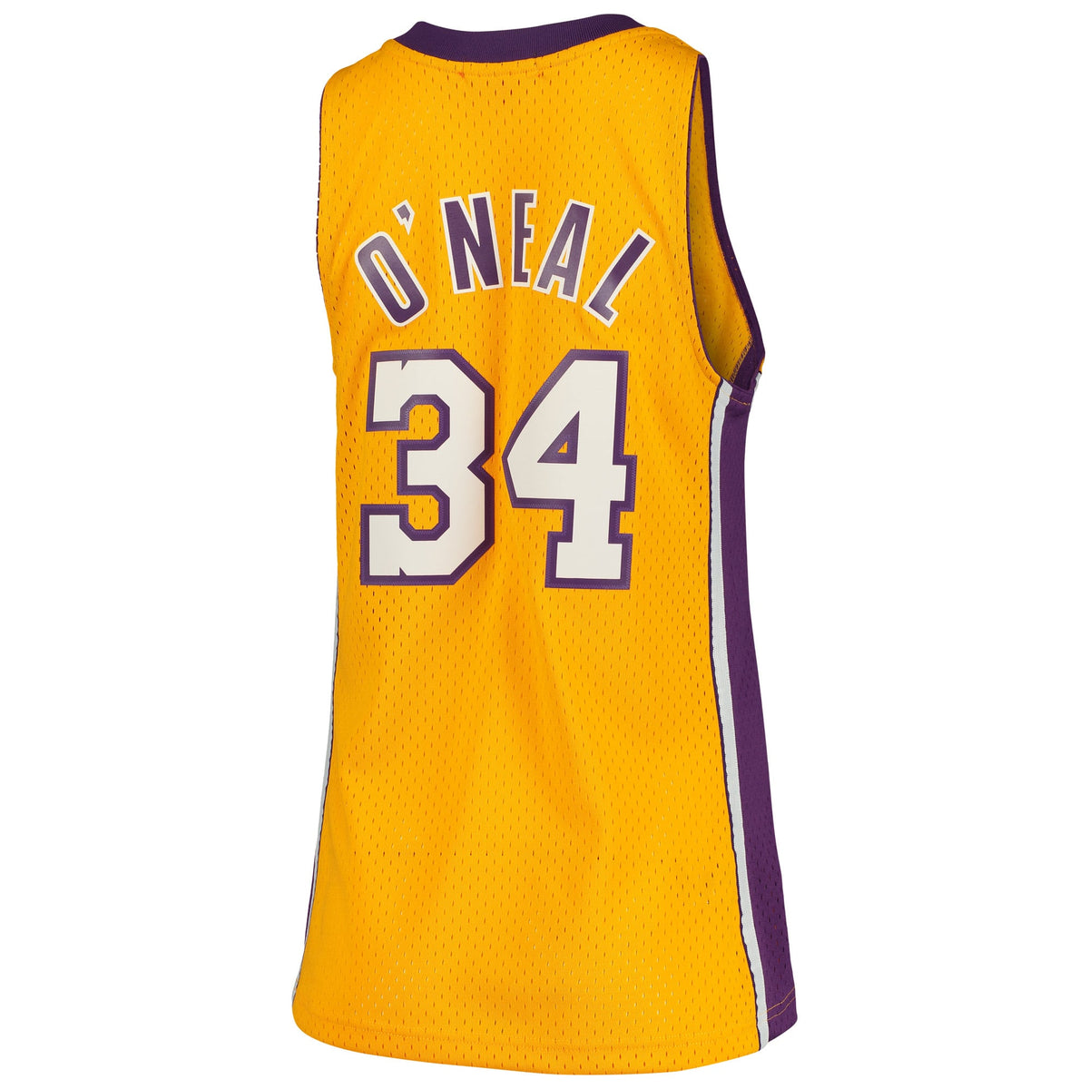 Los Angeles Lakers Shaquille O'Neal Mitchell & Ness Gold 1999/00 Hardwood Classics Swingman Jersey for Women product image