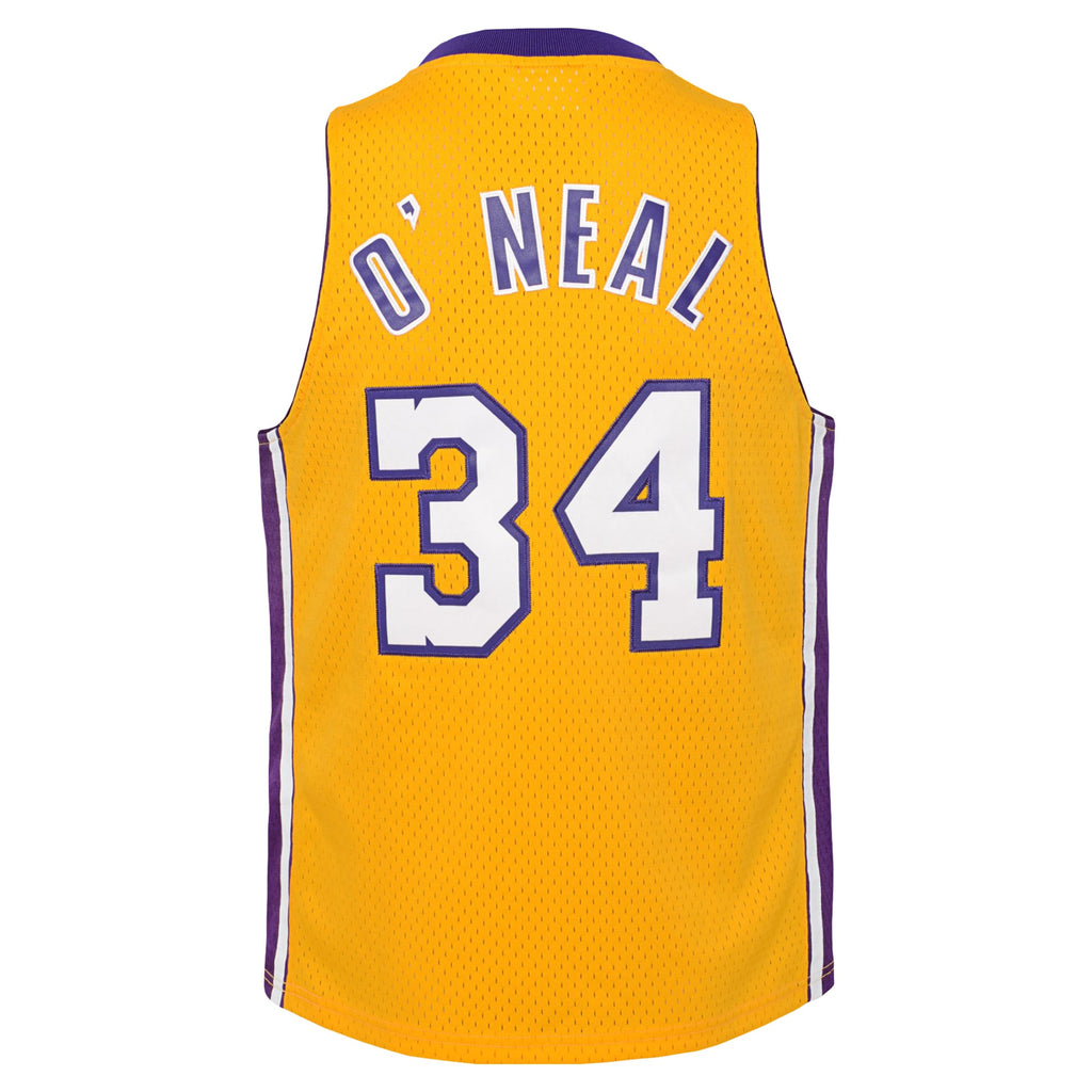 Youth Los Angeles Lakers Shaquille O'Neal Mitchell & Ness Gold 1999/00 Hardwood Classics Swingman Jersey product image 4,