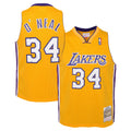 Youth Los Angeles Lakers Shaquille O'Neal Mitchell & Ness Gold 1999/00 Hardwood Classics Swingman Jersey product image 1,