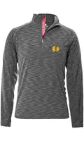 Chicago Blackhawks Charcoal 1/4 Zip Mobility Jacket-Charcoal By Level Wear for Men product image 1, provided for visual