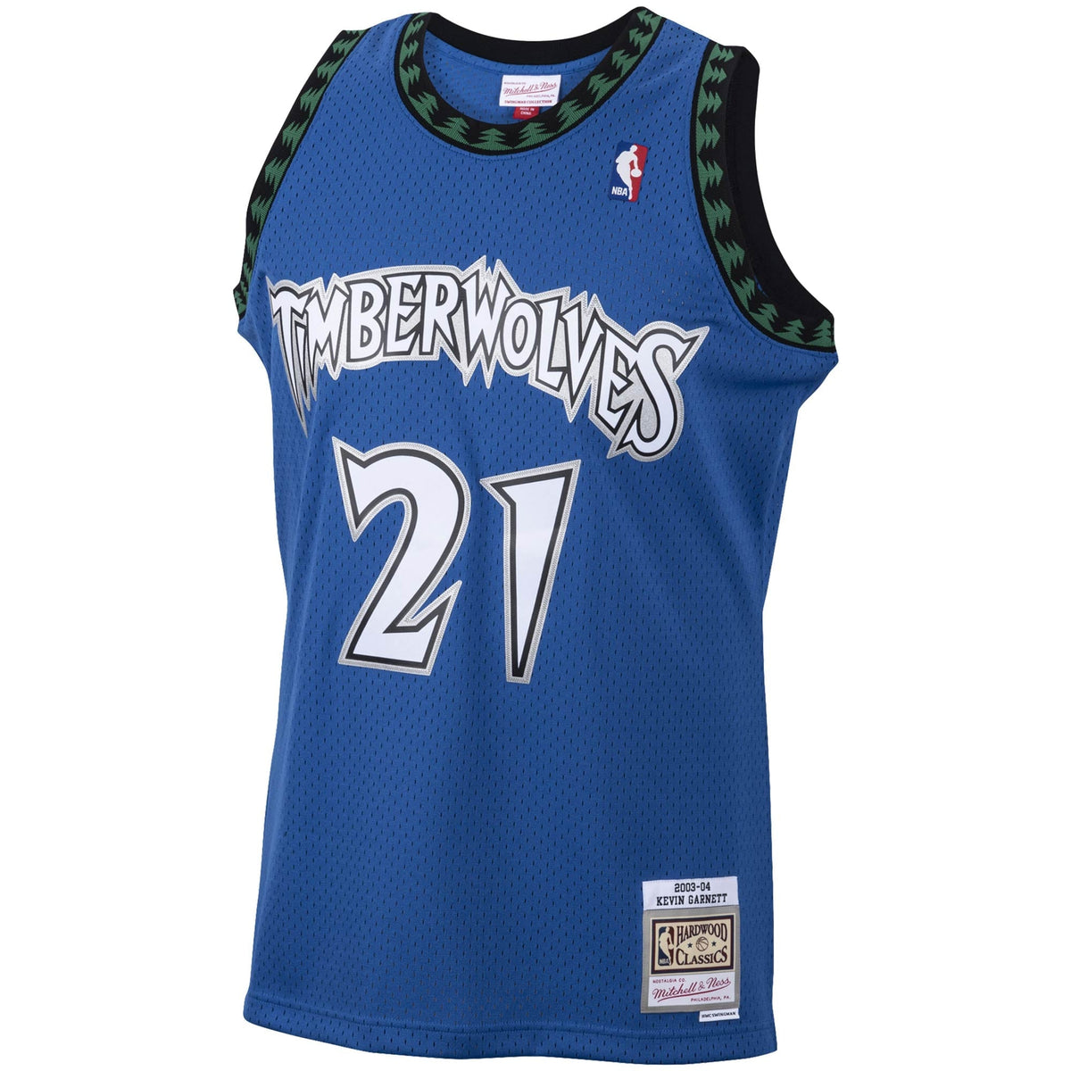Minnesota Timberwolves Kevin Garnett Mitchell & Ness Blue 2003/04 Hardwood Classics Swingman Jersey for Men product image 3,