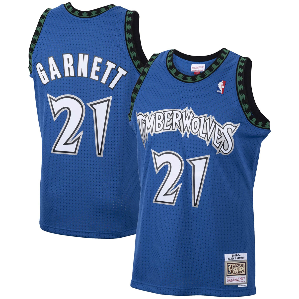 Minnesota Timberwolves Kevin Garnett Mitchell & Ness Blue 2003/04 Hardwood Classics Swingman Jersey for Men product image 1,