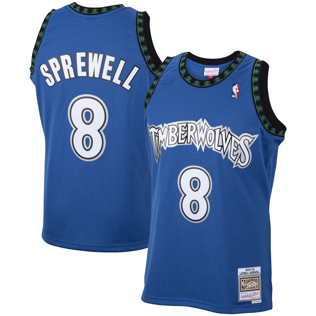 Minnesota Timberwolves Latrell Sprewell Mitchell & Ness Blue 2003/04 Hardwood Classics Swingman Jersey for Men product image