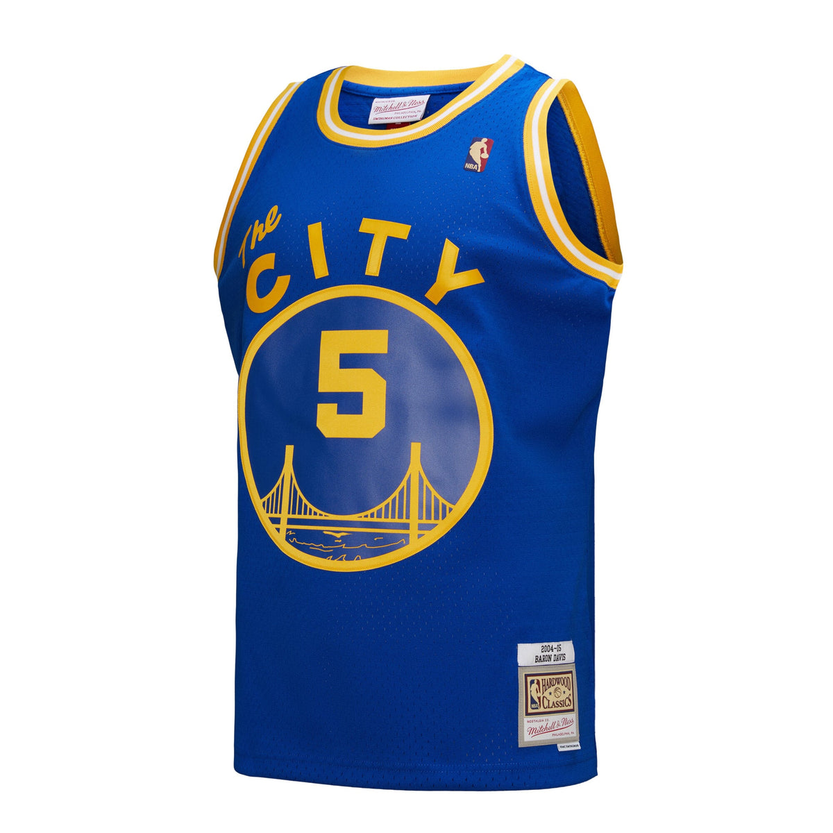 Golden State Warriors Baron Davis Mitchell & Ness Royal Hardwood Classics 2004/05 Swingman Jersey for Men product image 3,
