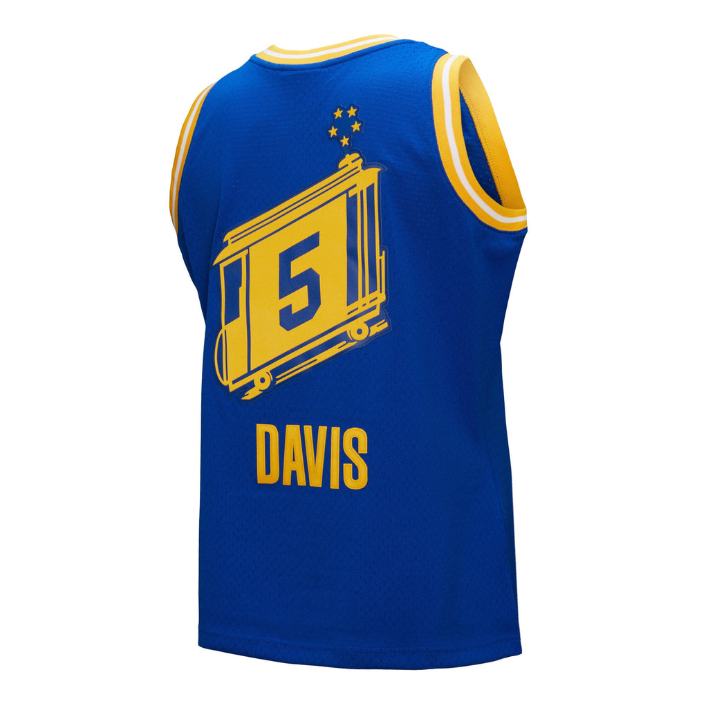 Golden State Warriors Baron Davis Mitchell & Ness Royal Hardwood Classics 2004/05 Swingman Jersey for Men product image 4,