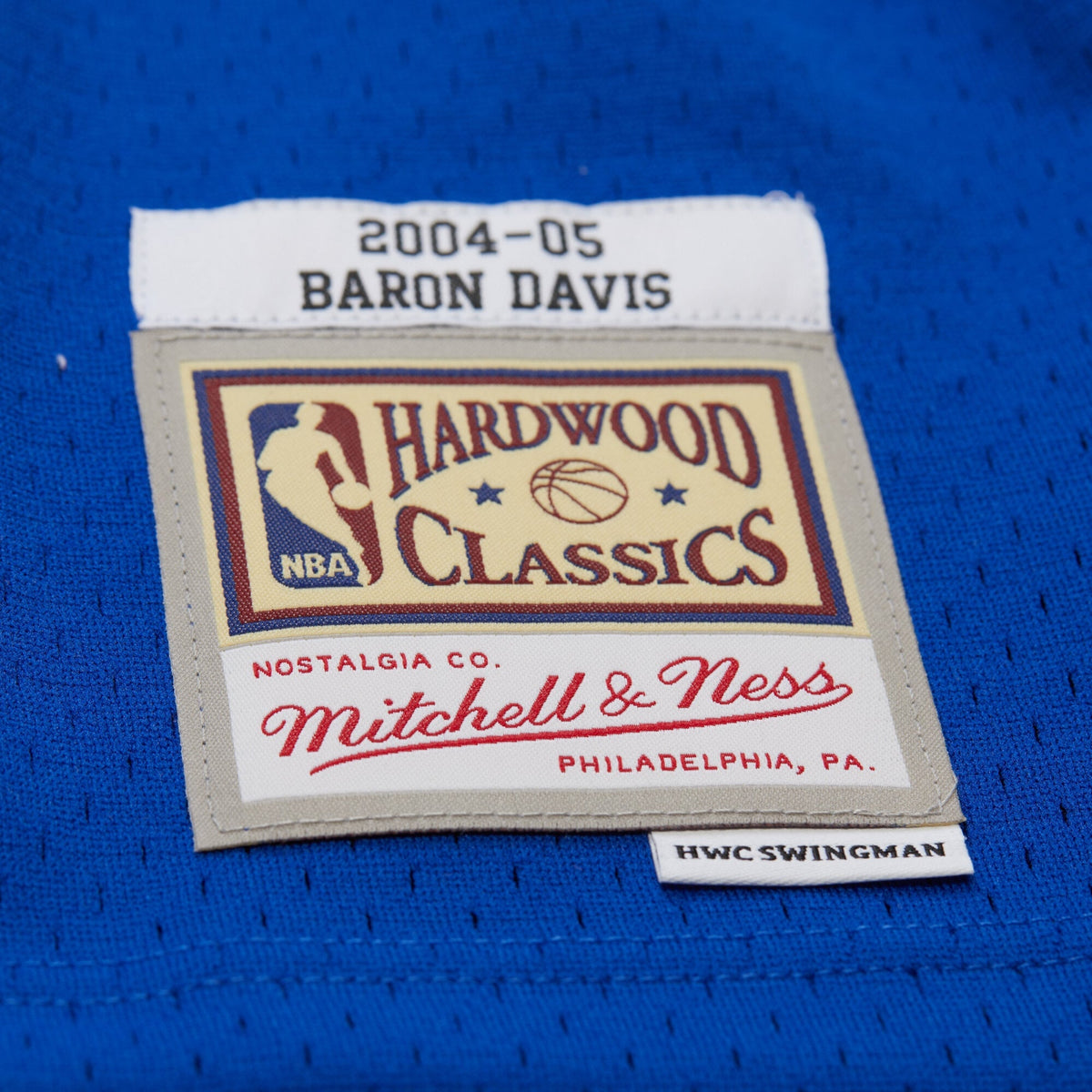 Golden State Warriors Baron Davis Mitchell & Ness Royal Hardwood Classics 2004/05 Swingman Jersey for Men product image 8,