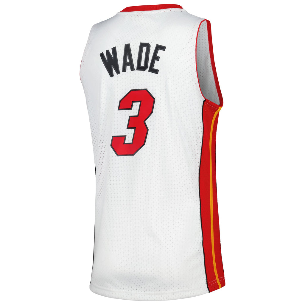 Miami Heat Dwyane Wade Mitchell & Ness White 2005/06 Hardwood Classics Swingman Jersey for Men product image 4, provided for
