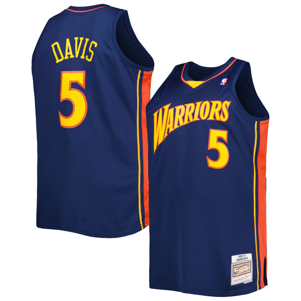 Golden State Warriors Baron Davis Mitchell & Ness Navy Big & Tall Hardwood Classics 2006/07 Swingman Jersey for Men product
