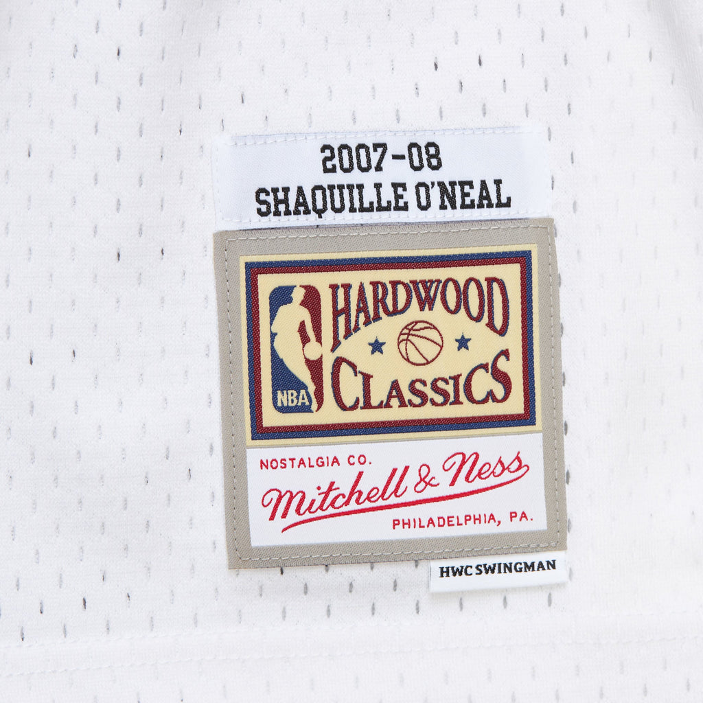 Miami Heat Shaquille O'Neal Mitchell & Ness White 2007/08 Hardwood Classics Swingman Jersey for Men product image 7,