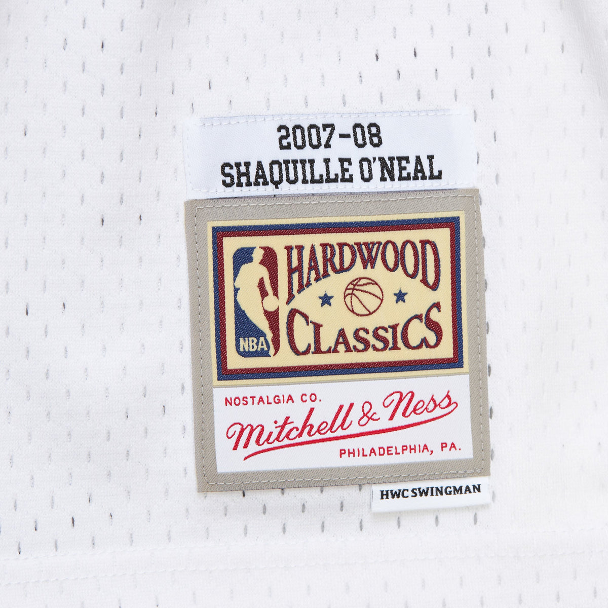 Miami Heat Shaquille O'Neal Mitchell & Ness White 2007/08 Hardwood Classics Swingman Jersey for Men product image 7,