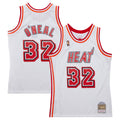 Miami Heat Shaquille O'Neal Mitchell & Ness White 2007/08 Hardwood Classics Swingman Jersey for Men product image 1,