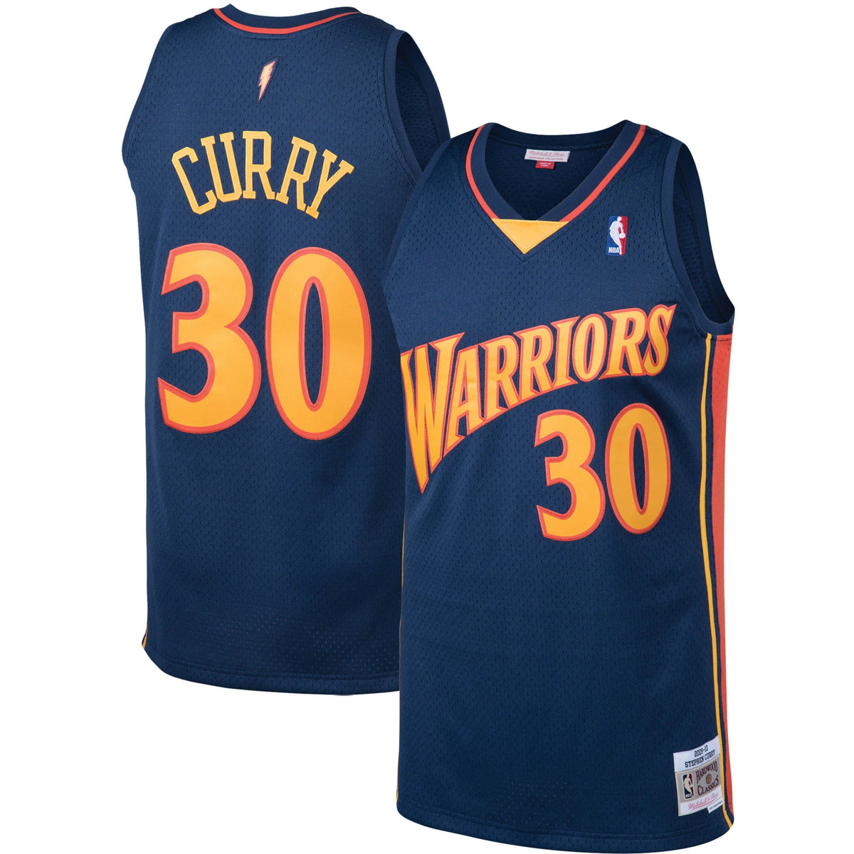 Golden State Warriors Stephen Curry Mitchell & Ness Navy 2009/10 Big & Tall Hardwood Classics Swingman Jersey for Men