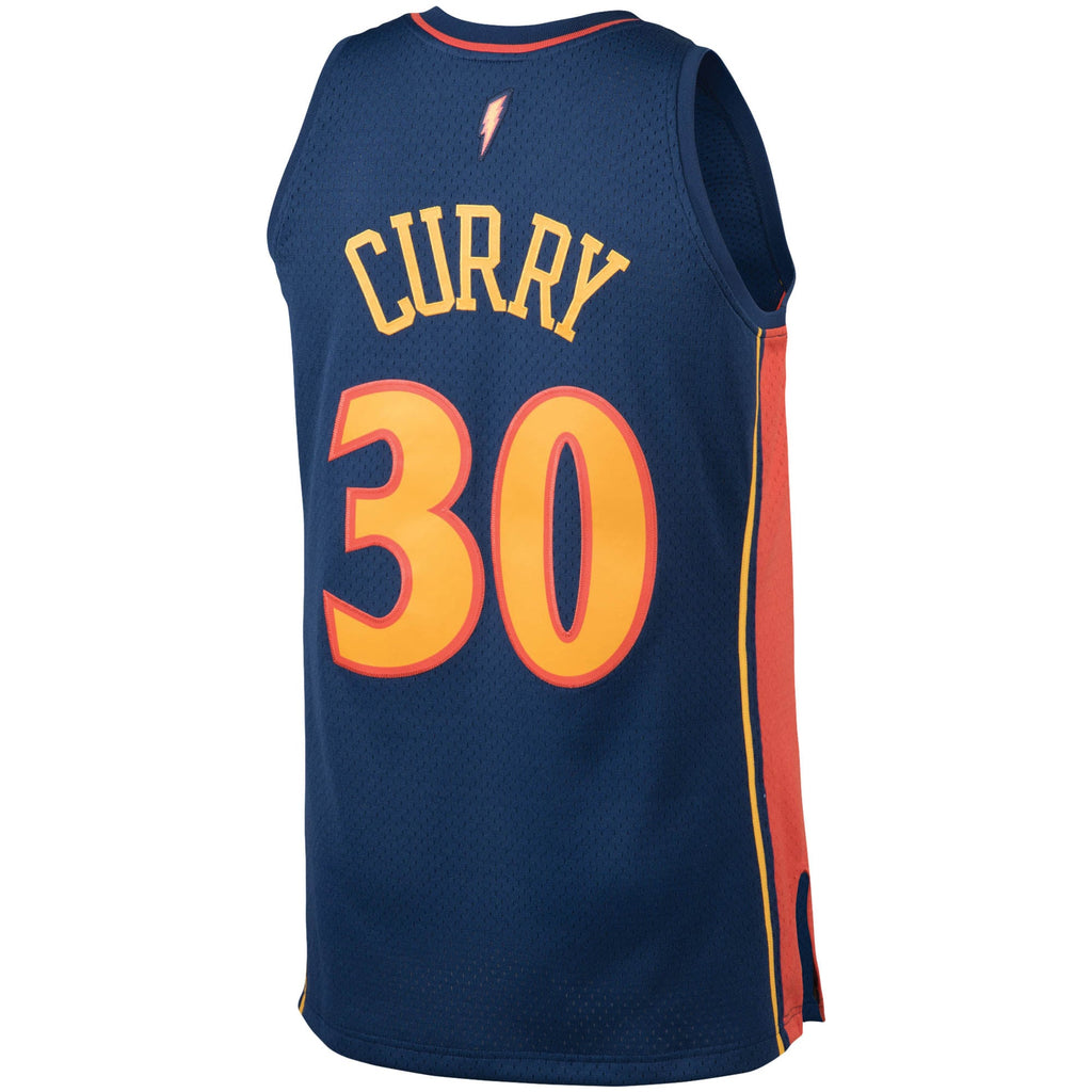 Golden State Warriors Stephen Curry Mitchell & Ness Navy 2009/10 Big & Tall Hardwood Classics Swingman Jersey for Men