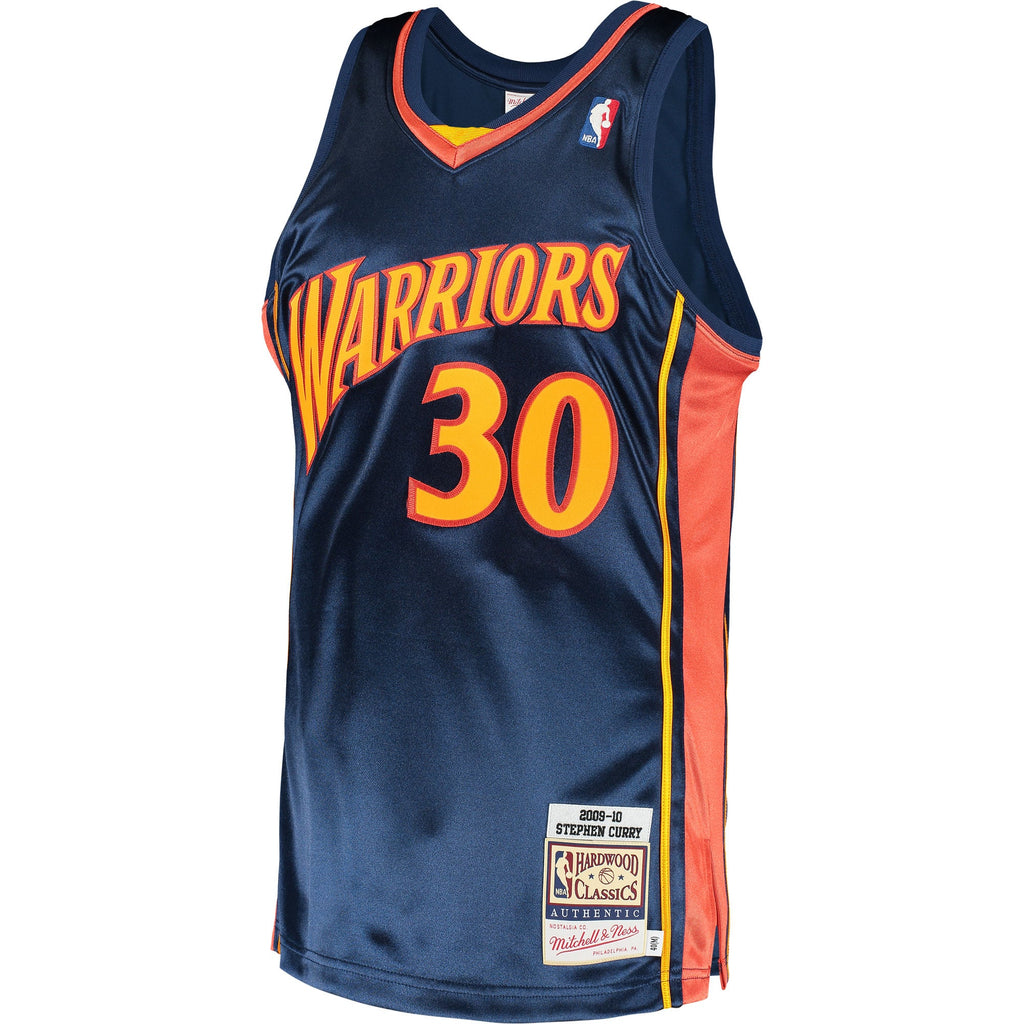 Golden State Warriors Stephen Curry Mitchell & Ness Navy 2009/10 Hardwood Classics Authentic Jersey for Men product image 3,