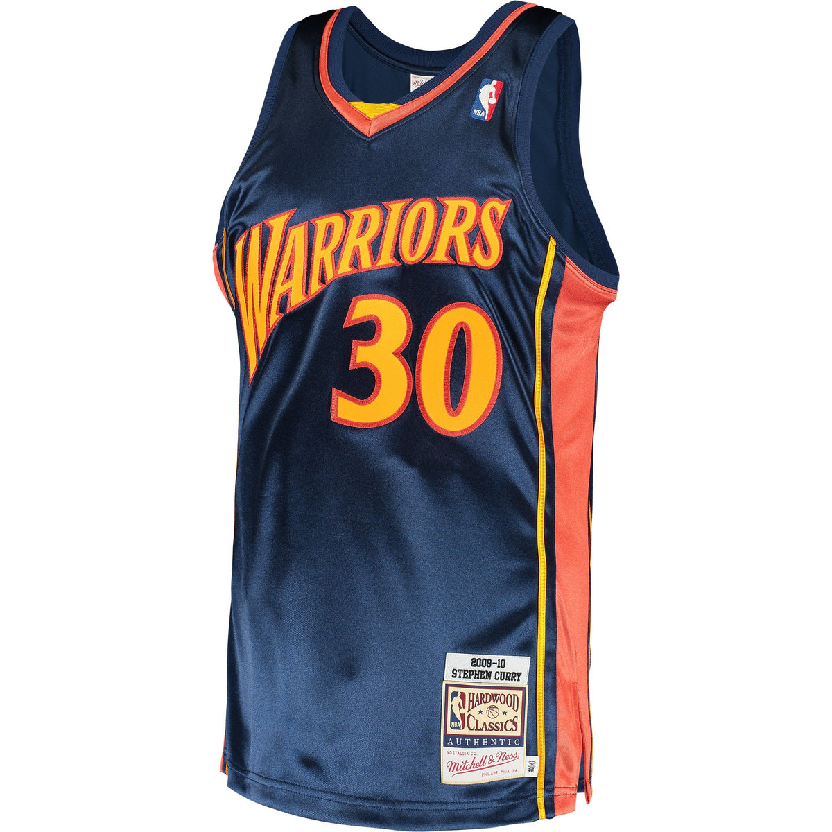 Golden State Warriors Stephen Curry Mitchell & Ness Navy 2009/10 Hardwood Classics Authentic Jersey for Men product image 3,