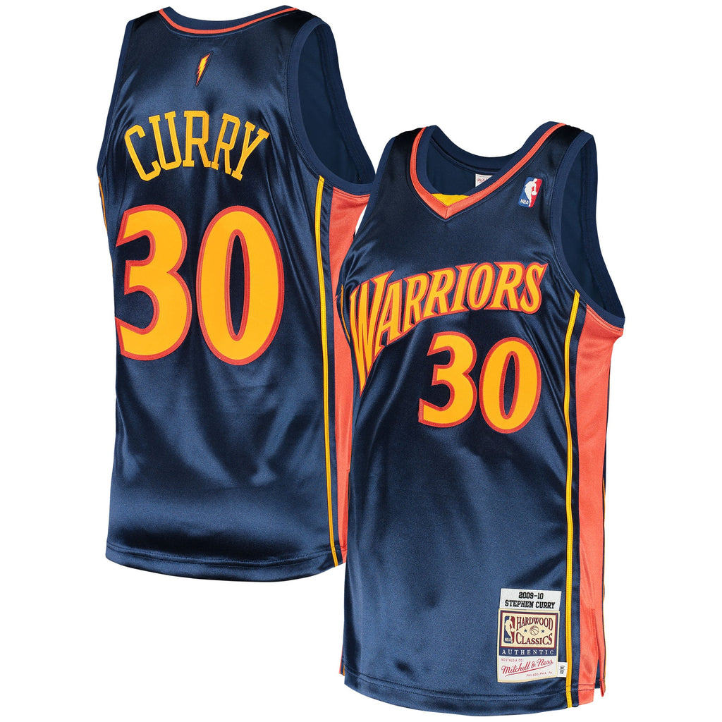 Golden State Warriors Stephen Curry Mitchell & Ness Navy 2009/10 Hardwood Classics Authentic Jersey for Men product image 1,