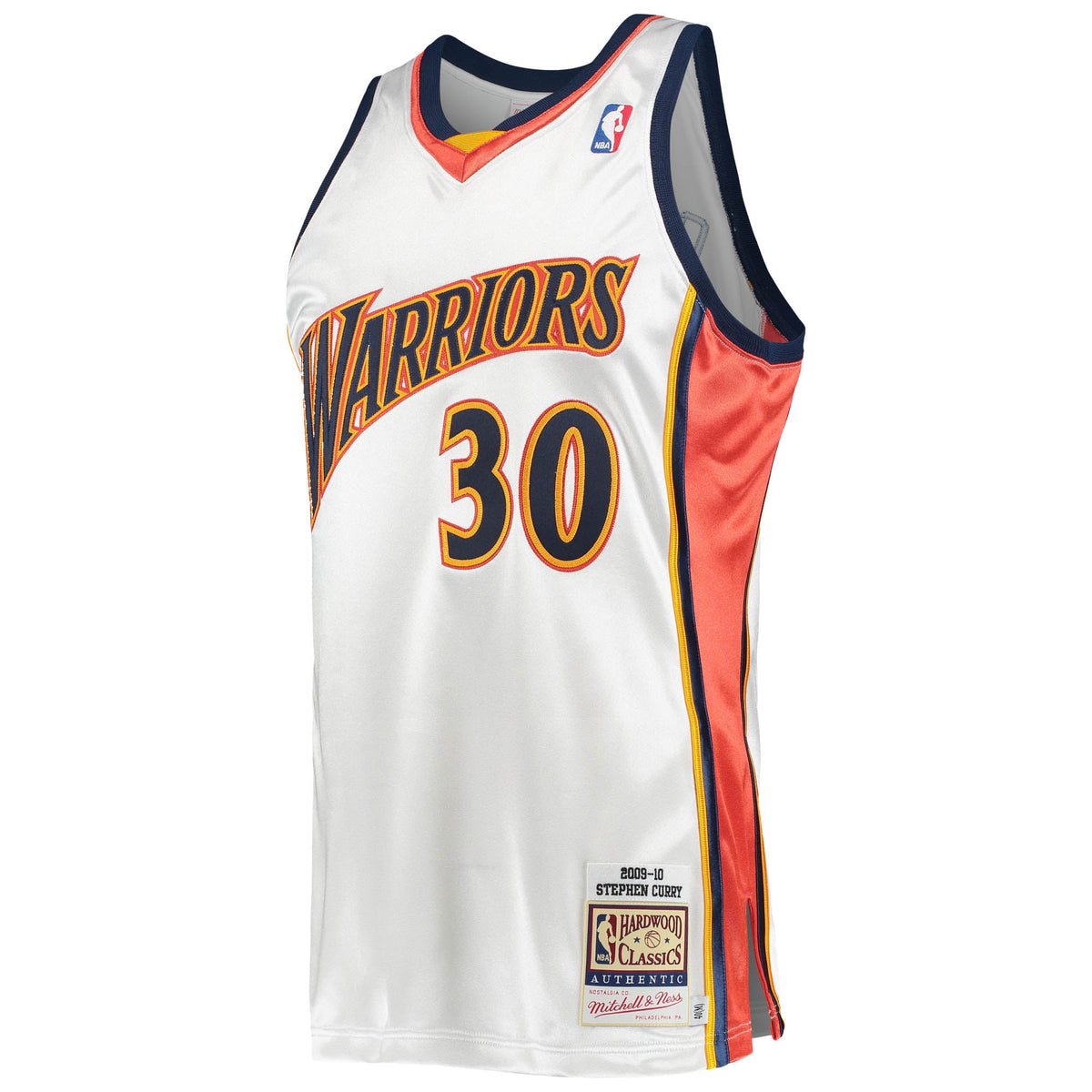 Golden State Warriors Stephen Curry Mitchell & Ness White 2009/10 Hardwood Classics Authentic Jersey for Men product image