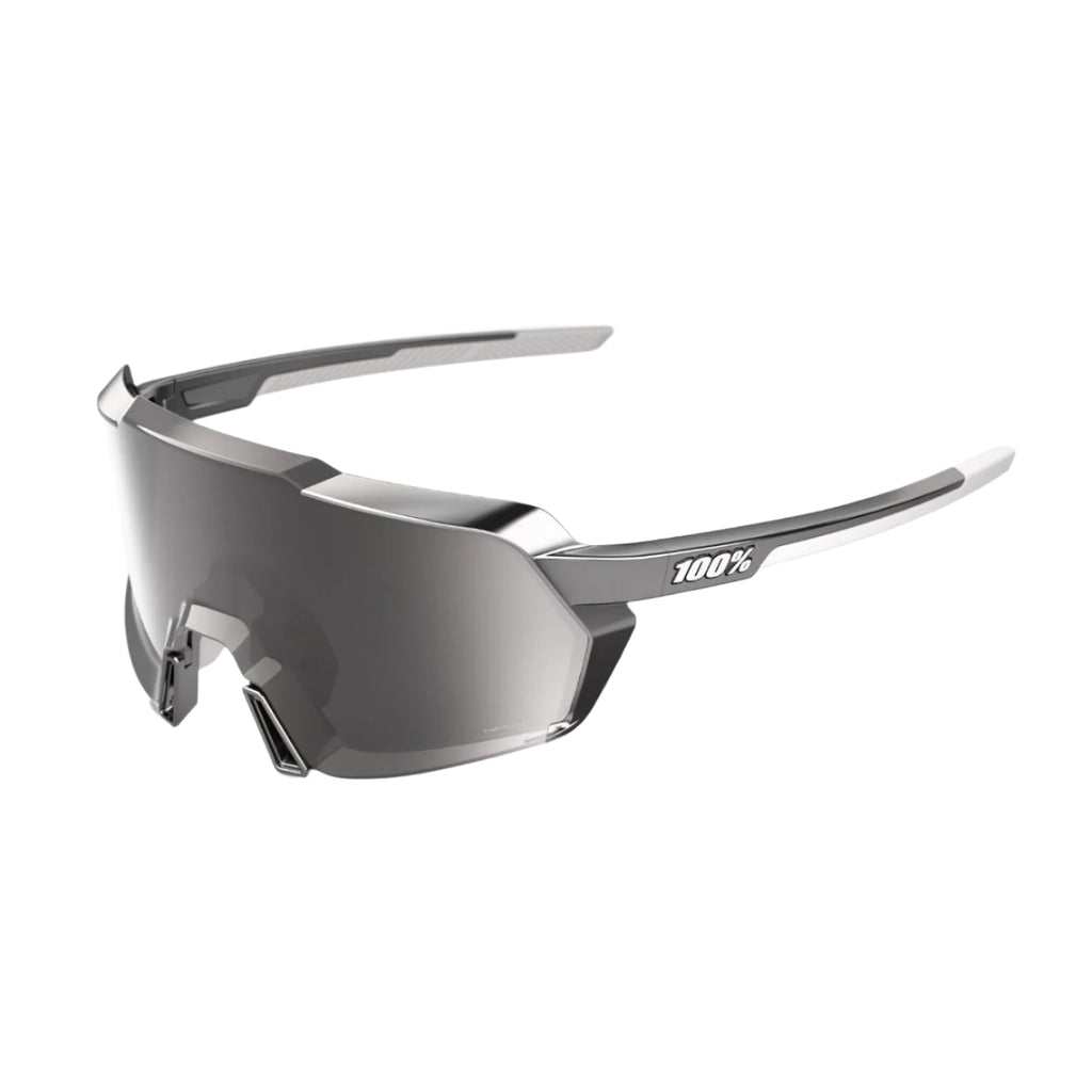 100% KORBIN Gloss Black Chrome Sport Performance Sunglasses – HiPER® Silver Mirror Lens product image 1, provided for visual