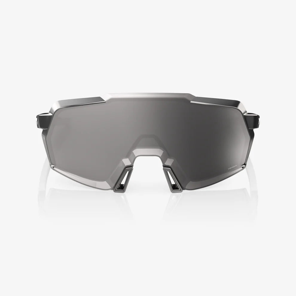100% KORBIN Gloss Black Chrome Sport Performance Sunglasses – HiPER® Silver Mirror Lens product image 4, provided for visual