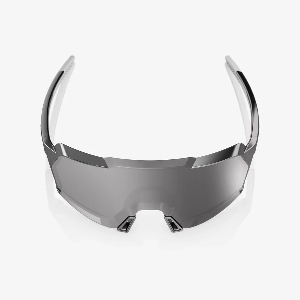100% KORBIN Gloss Black Chrome Sport Performance Sunglasses – HiPER® Silver Mirror Lens product image 3, provided for visual