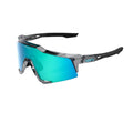 100% SPEEDCRAFT MLB Authentic Sunglasses – Polished Translucent Grey Frame with Blue Topaz Mirror Lens | Performance Sports