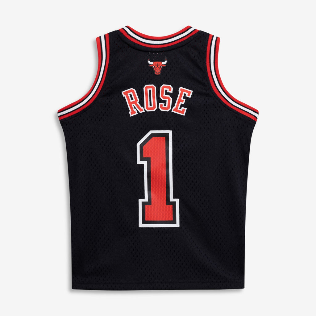 Youth Chicago Bulls Derrick Rose Mitchell & Ness Black 2010/11 Hardwood Classics Swingman Jersey product image 4, provided