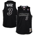 Youth Miami Heat Dwyane Wade Mitchell & Ness Black 2011/12 Hardwood Classics Swingman Alternate Jersey product image 1,