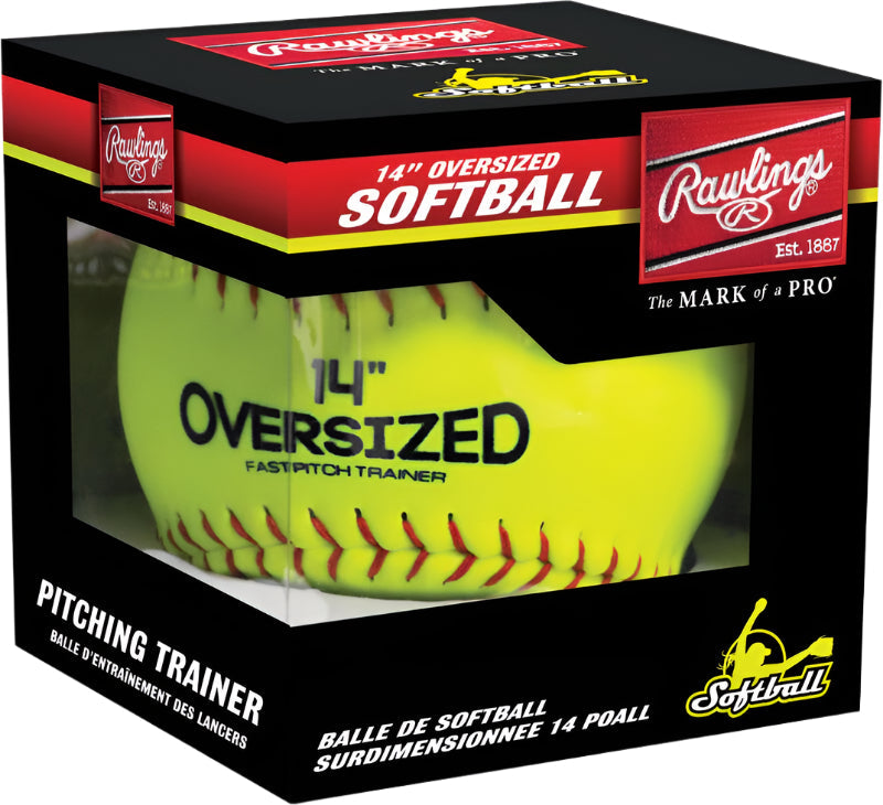 14-Inch Fastpitch Softball Training Ball | Raised Seam Pitch Trainer | Essential Tool for Youth and Adult Pitchers (1 Unity)