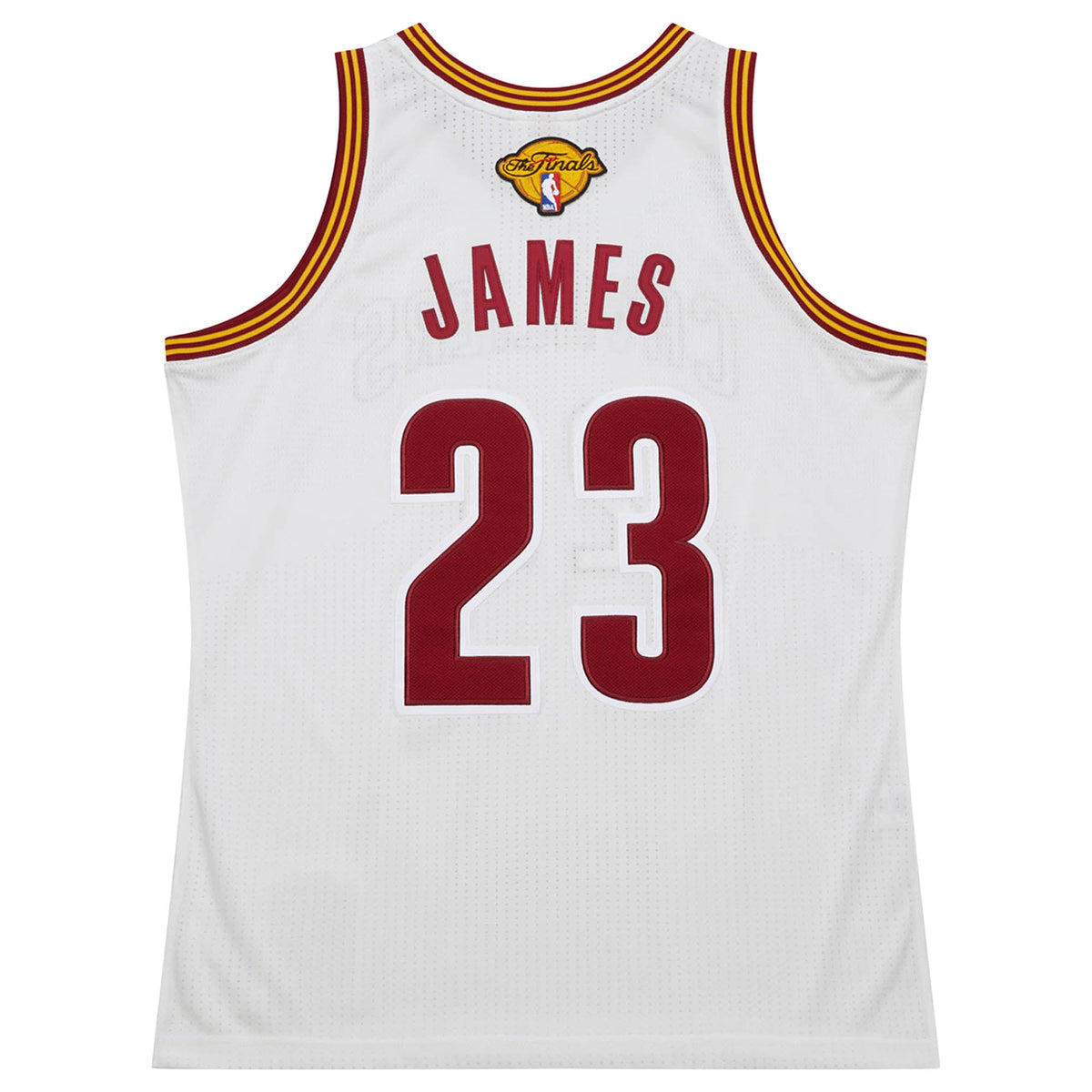 Cleveland Cavaliers LeBron James Mitchell & Ness White 2015/16 Hardwood Classics Authentic Jersey for Men product image 4,