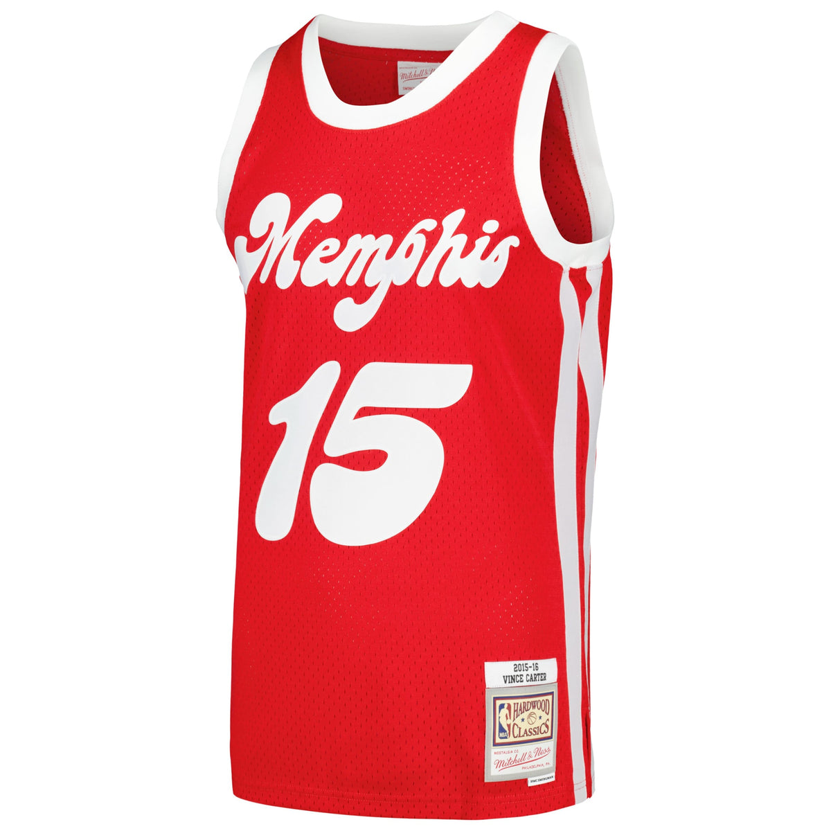 Memphis Grizzlies Vince Carter Mitchell & Ness Red 2015/16 Hardwood Classics Swingman Jersey for Men product image 3,