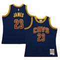 Cleveland Cavaliers LeBron James Mitchell & Ness Navy 2015/16 Hardwood Classics Swingman Jersey for Men product image 1,
