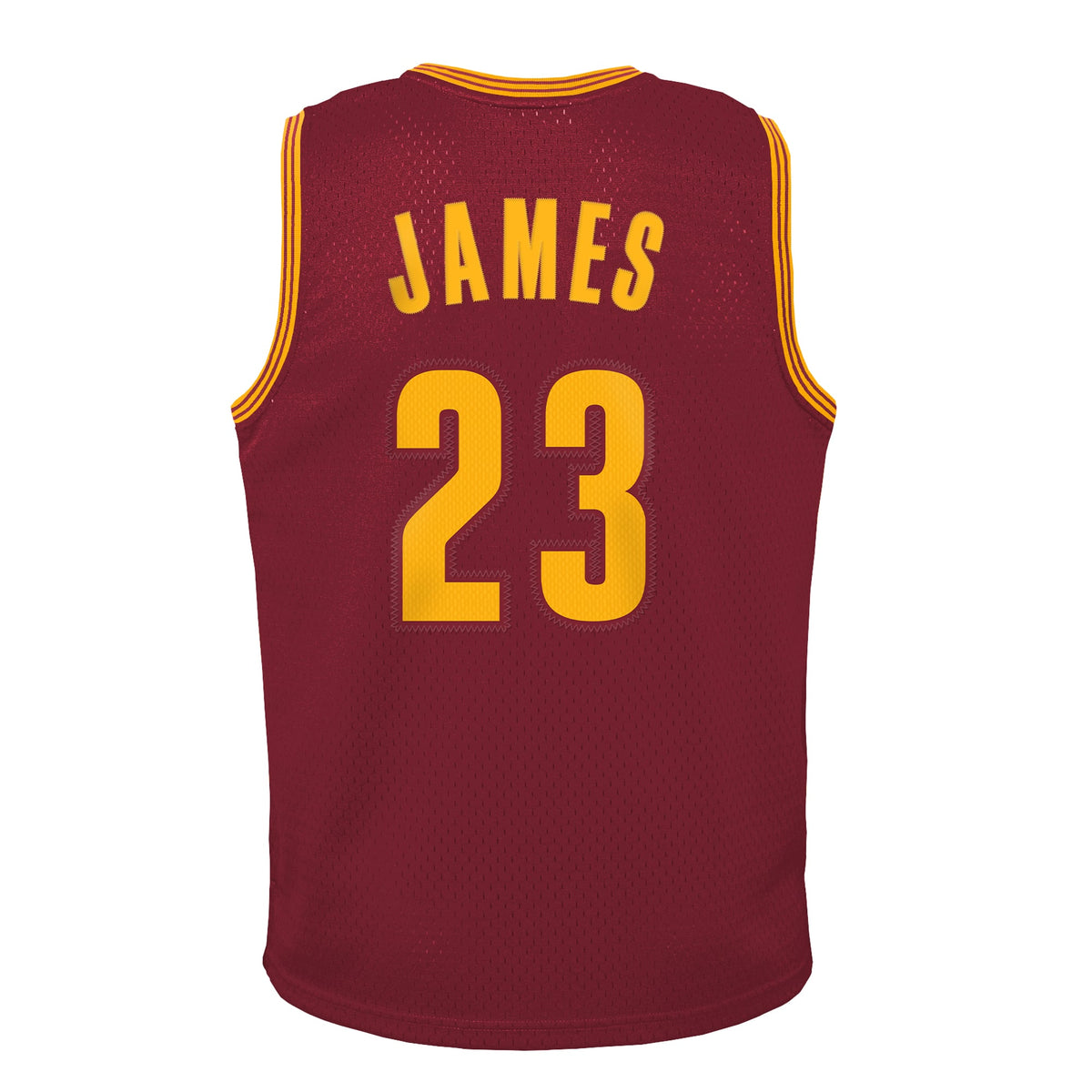 Youth Cleveland Cavaliers LeBron James Mitchell & Ness Wine 2015/16 Hardwood Classics Swingman Jersey product image 4,