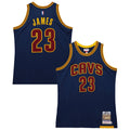 Cleveland Cavaliers LeBron James Mitchell & Ness Navy Big & Tall 2015/16 Swingman Jersey for Men product image 1, provided