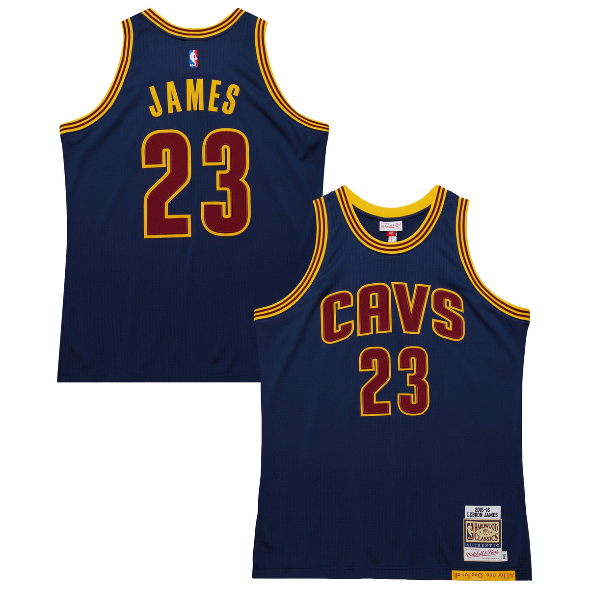 Cleveland Cavaliers LeBron James Mitchell & Ness Navy Big & Tall 2015/16 Swingman Jersey for Men product image 1, provided
