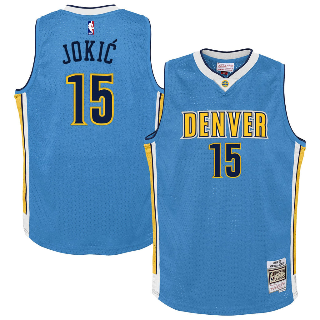 Youth Denver Nuggets Nikola Jokic Mitchell & Ness Light Blue 2016/17 Hardwood Classics Swingman Jersey product image 2,