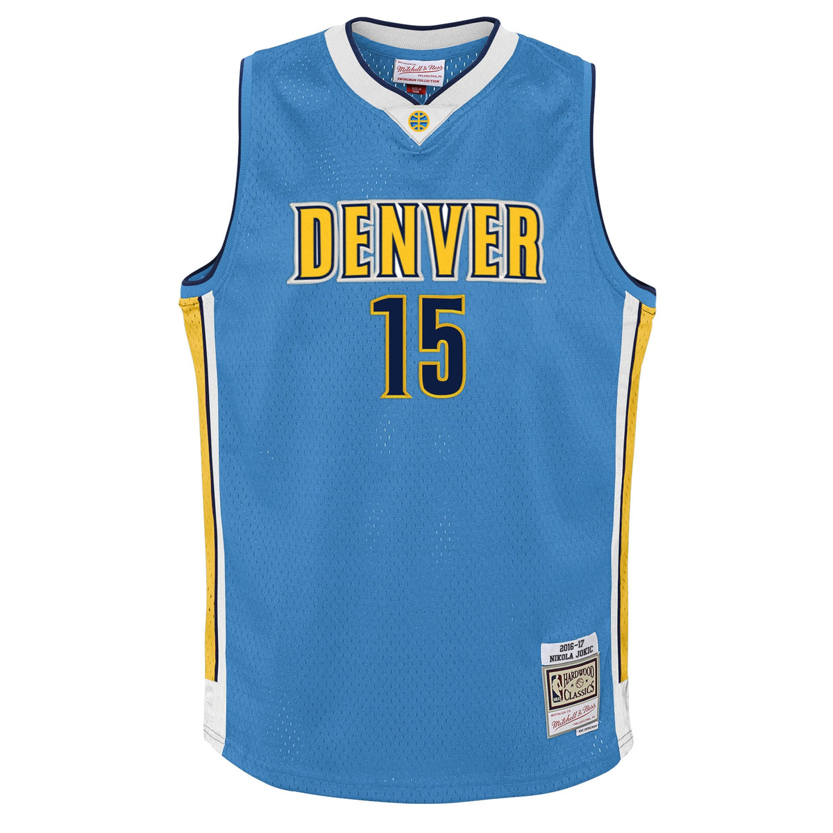 Youth Denver Nuggets Nikola Jokic Mitchell & Ness Light Blue 2016/17 Hardwood Classics Swingman Jersey product image 3,