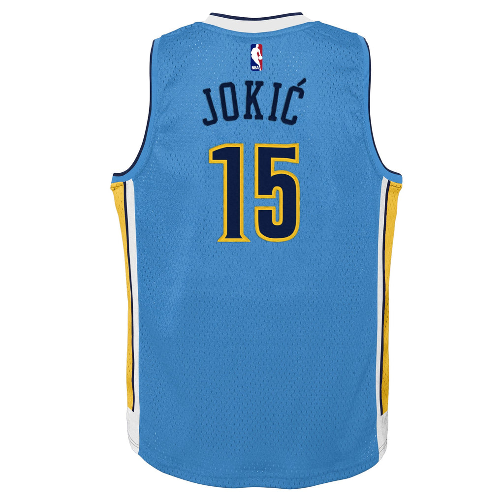 Youth Denver Nuggets Nikola Jokic Mitchell & Ness Light Blue 2016/17 Hardwood Classics Swingman Jersey product image 4,