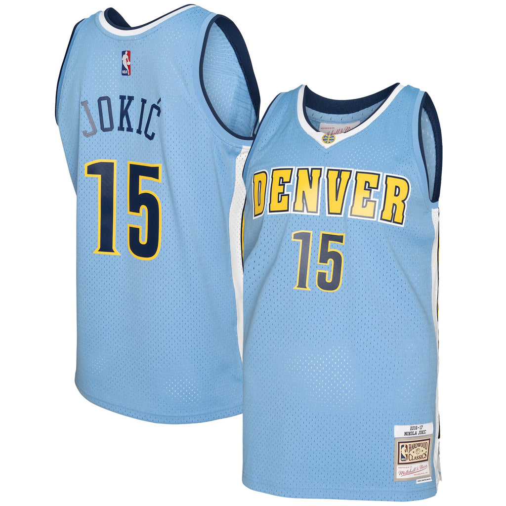 Denver Nuggets Nikola Jokic Mitchell & Ness Light Blue 2016/17 Swingman Jersey for Men product image 2, provided for visual