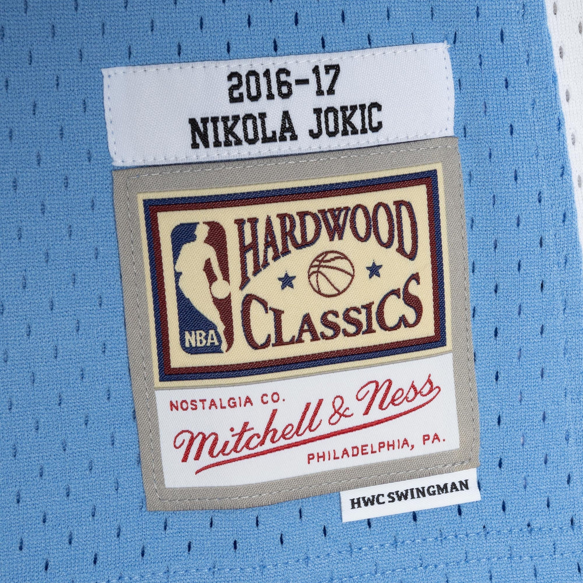 Denver Nuggets Nikola Jokic Mitchell & Ness Light Blue 2016/17 Swingman Jersey for Men product image 6, provided for visual