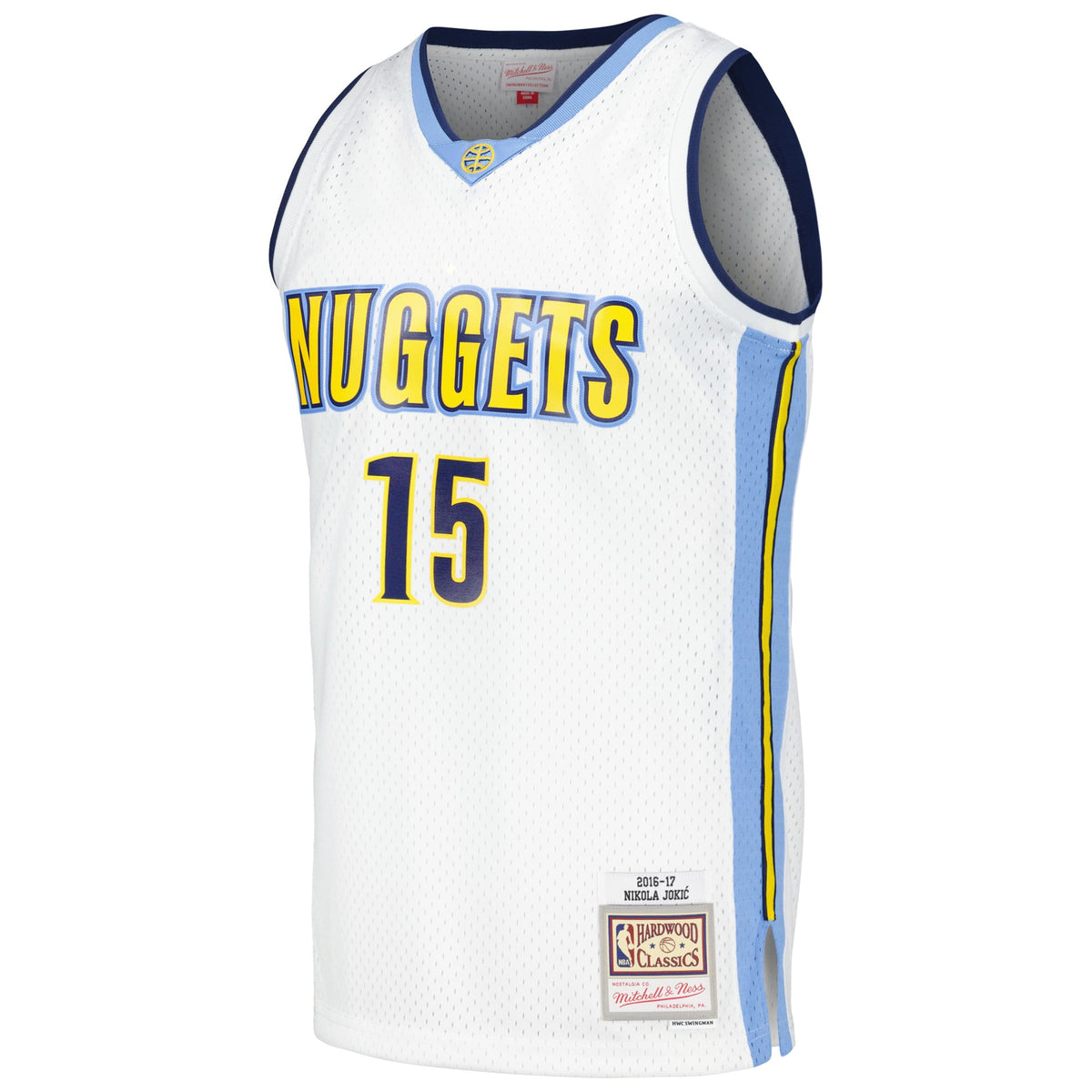 Denver Nuggets Nikola Jokic Mitchell & Ness White 2016/17 Throwback Swingman Jersey for Men product image 3, provided for