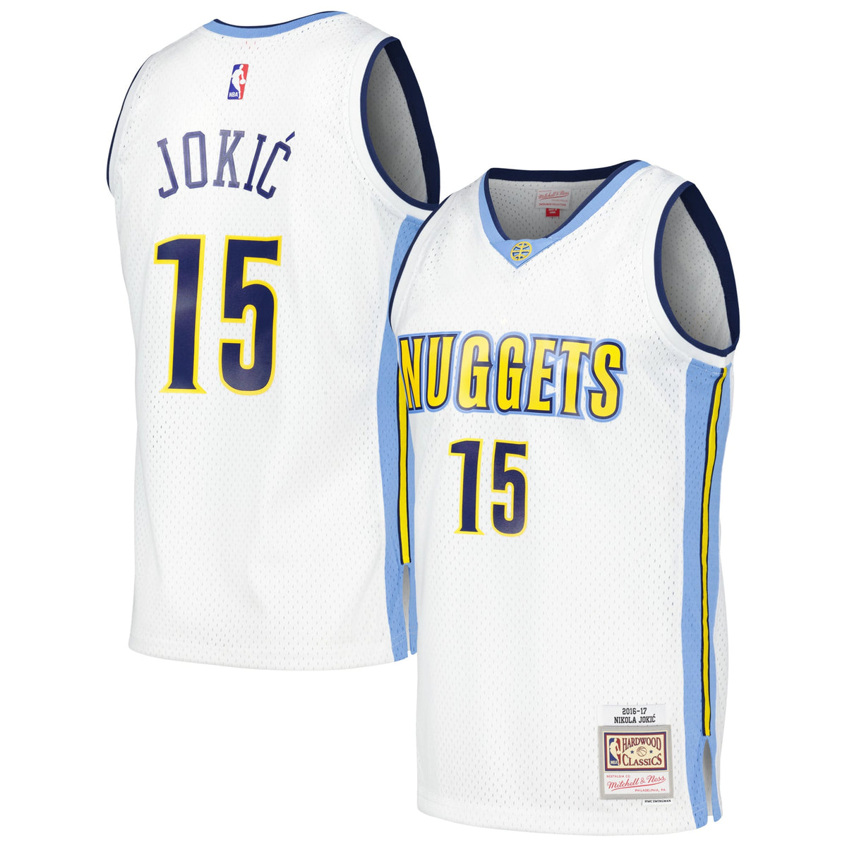 Denver Nuggets Nikola Jokic Mitchell & Ness White 2016/17 Throwback Swingman Jersey for Men product image 1, provided for