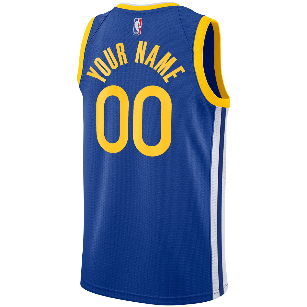 Unisex Golden State Warriors Nike Royal 2019/20 Custom Swingman Jersey - Icon product image 4, provided for visual reference