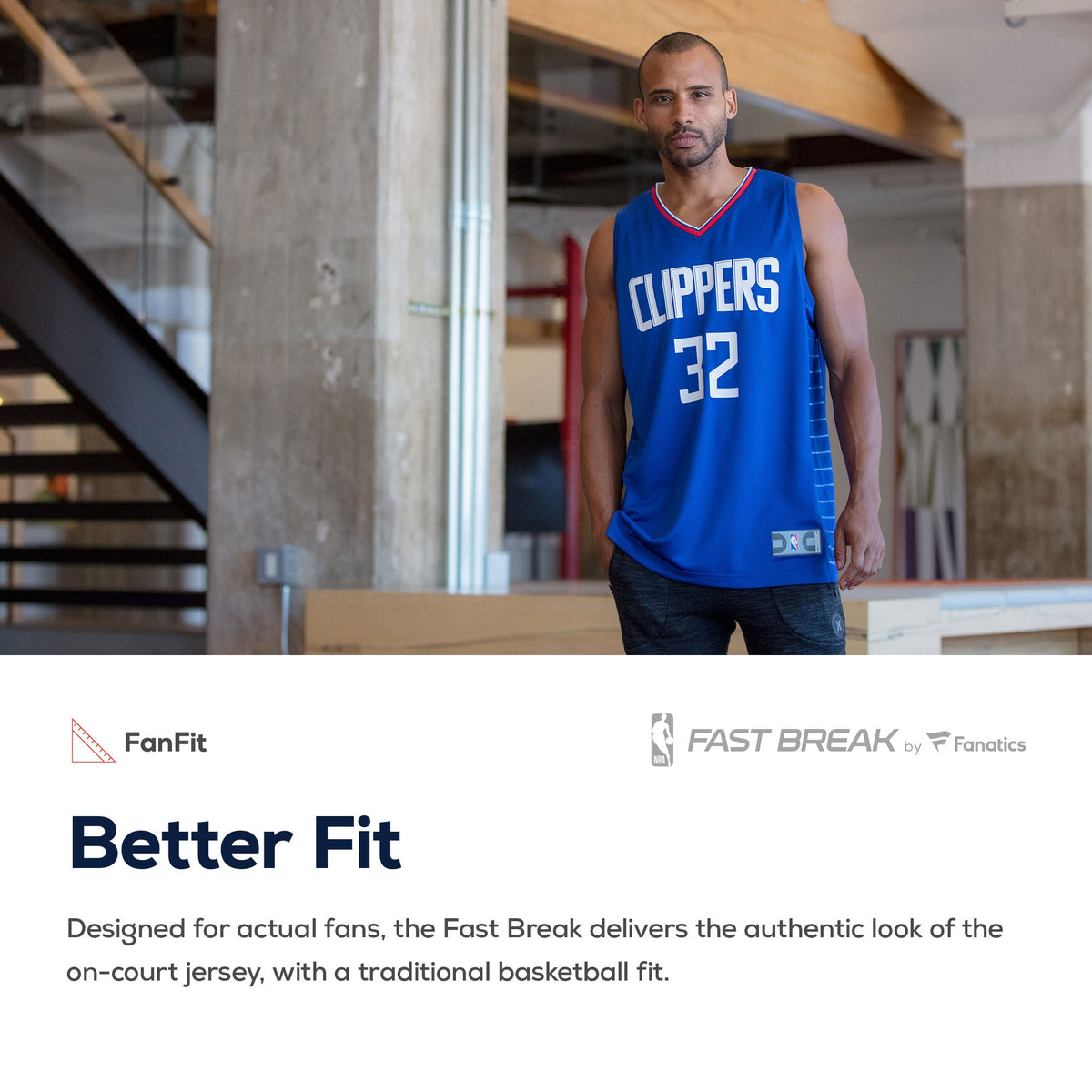Youth LA Clippers Kawhi Leonard Fanatics Blue 2019/20 Fast Break Replica Jersey - Icon Edition product image 5, provided for