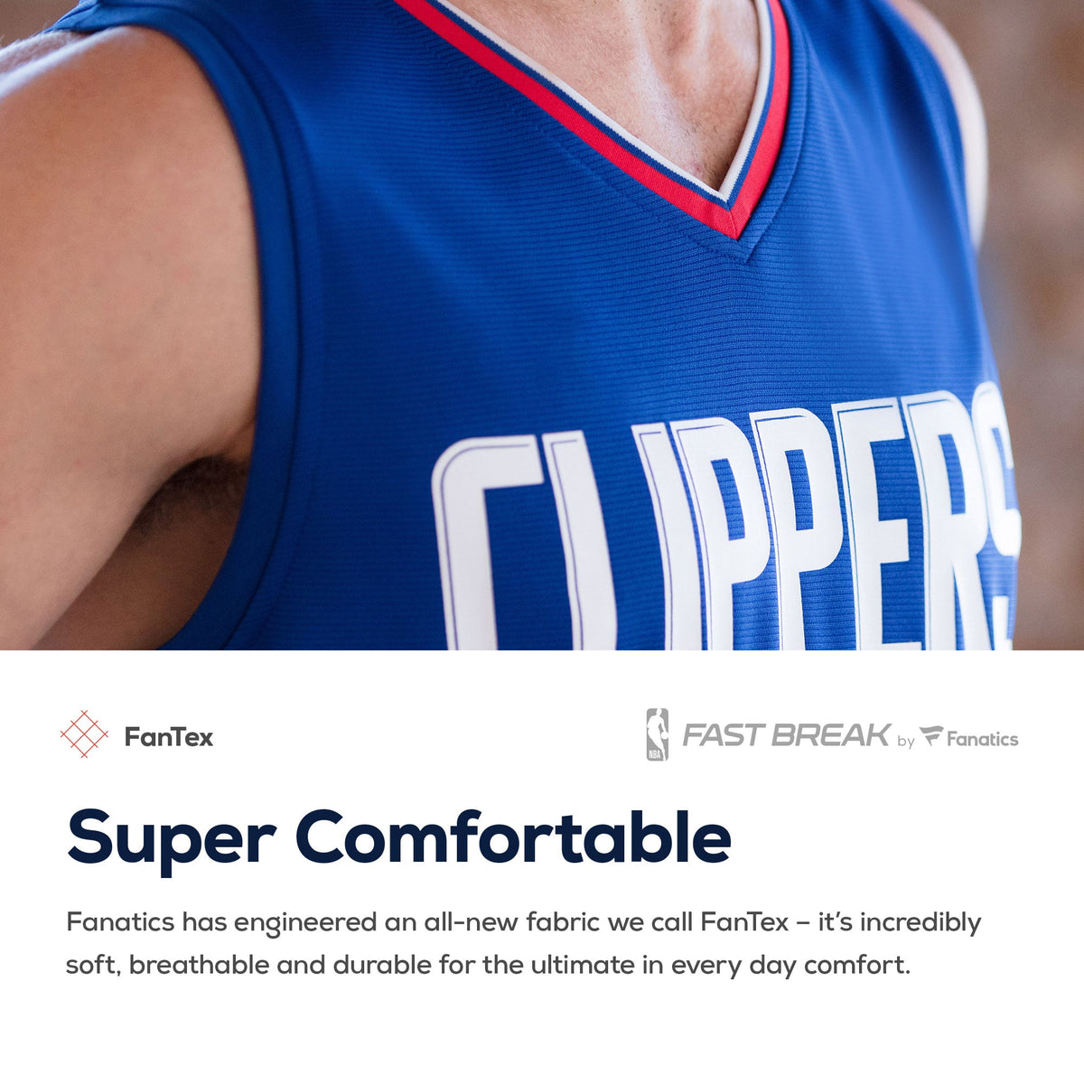Youth LA Clippers Kawhi Leonard Fanatics Blue 2019/20 Fast Break Replica Jersey - Icon Edition product image 7, provided for