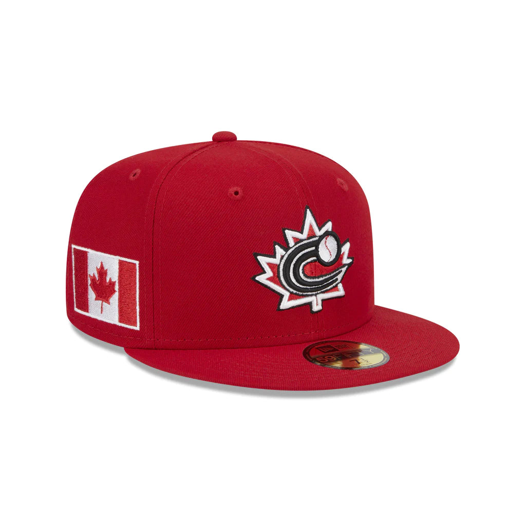 2023 World Baseball Classic - Canada New Era 59FIFTY Fitted Hat product image 1, provided for visual reference and product