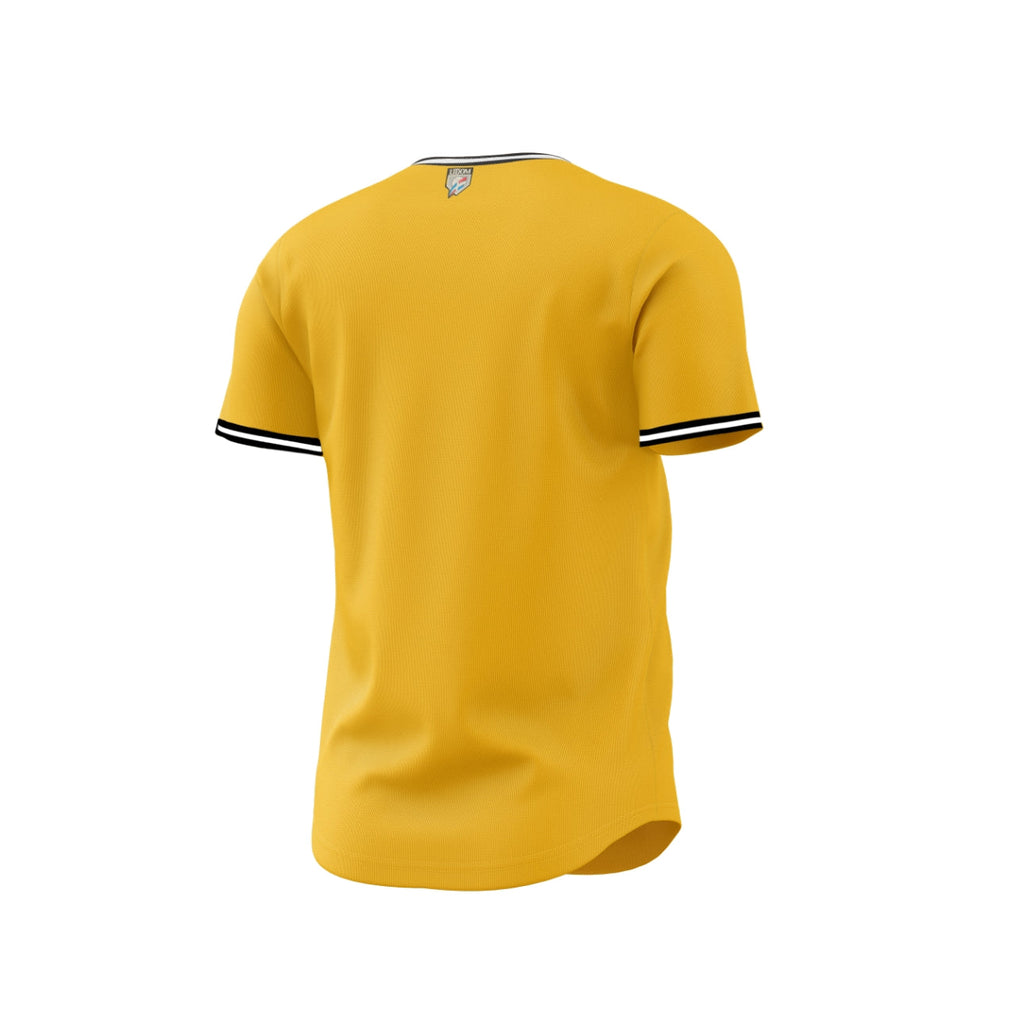 2024-2025 OFFICIAL Aguilas Cibaeñas Full Button Jersey - Gold product image 2, provided for visual reference and product