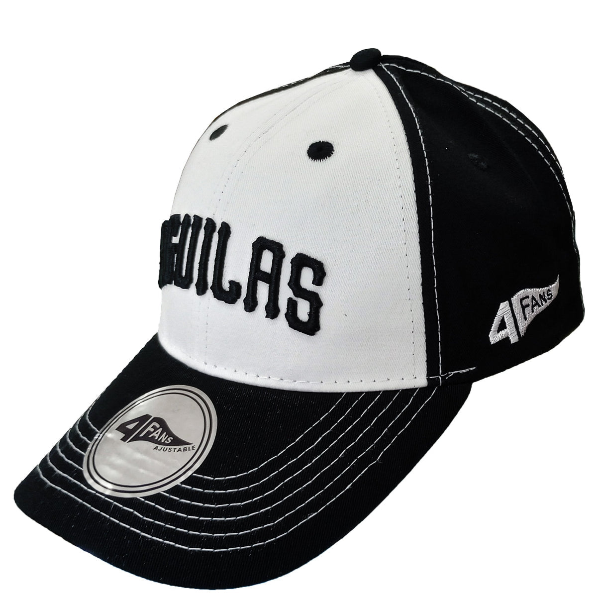 2024 Aguilas Cibaenas 4Fans Hat - Black/White product image 1, provided for visual reference and product detail review