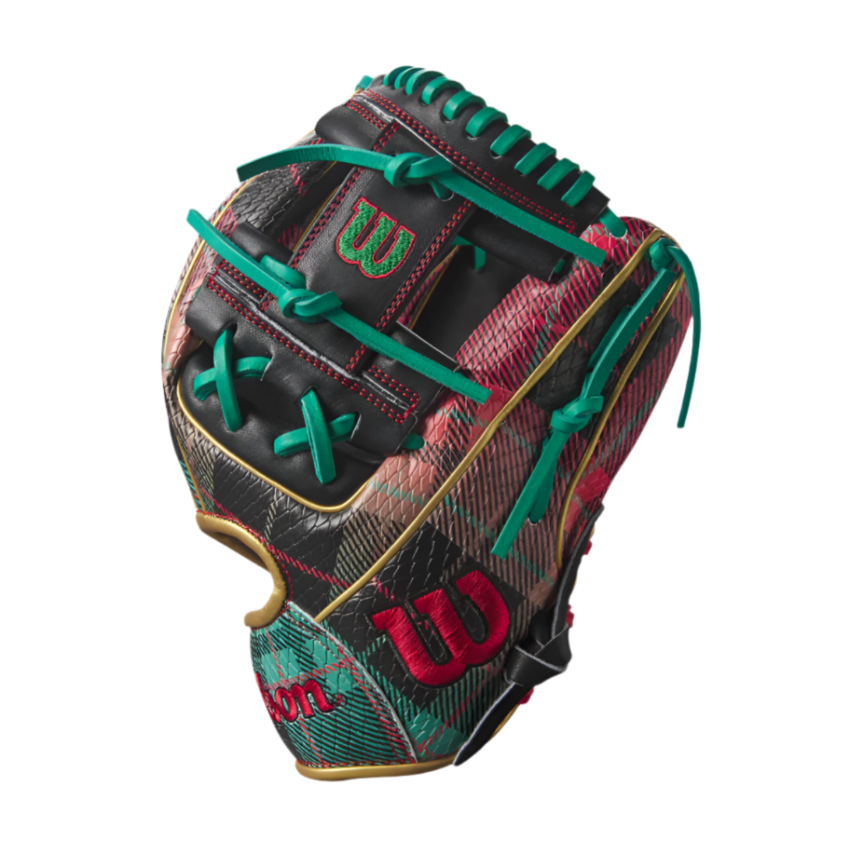 2024 Christmas Plaid Wilson A2000 1786SS 11.5” Infield Baseball Glove product image 2, provided for visual reference and