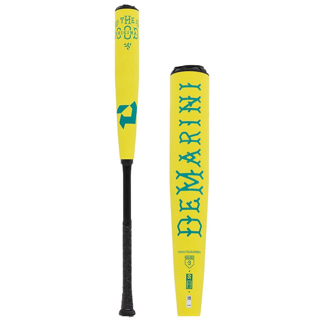 2025 DeMarini The Goods Shock Factor Neon Yellow BBCOR Baseball Bat: WBD2563010 product image 1, provided for visual