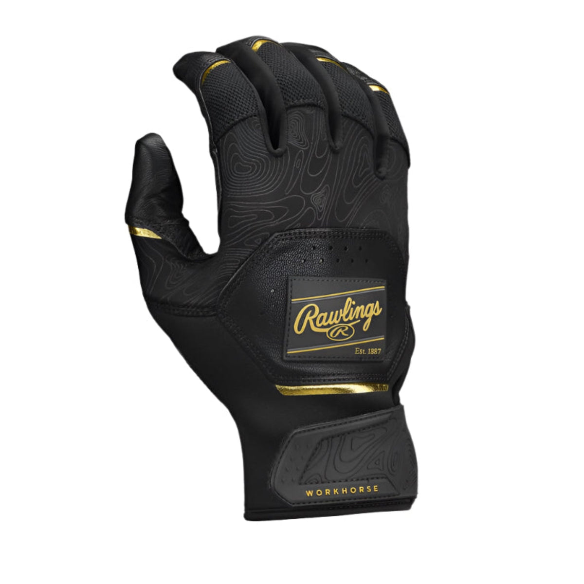 2025 Rawlings Workhorse Adult Baseball Batting Gloves - WH25BG product image 9, provided for visual reference and product